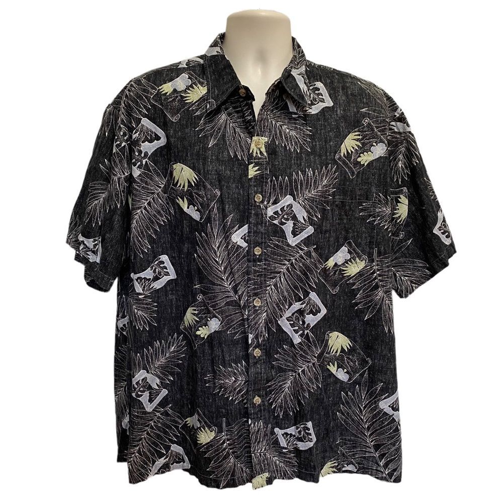 Vintage Cooke Street Honolulu Hawaiian Shirt Cotton Made in USA Aloha Sz 2XL